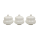 Lot 3 pots blanc style opaline