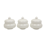 Lot 3 pots white opaline style