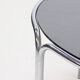 Italian Modern Chrome and Smoked Glass Round Dining Table 1970s
