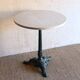 Round white marble bistro table