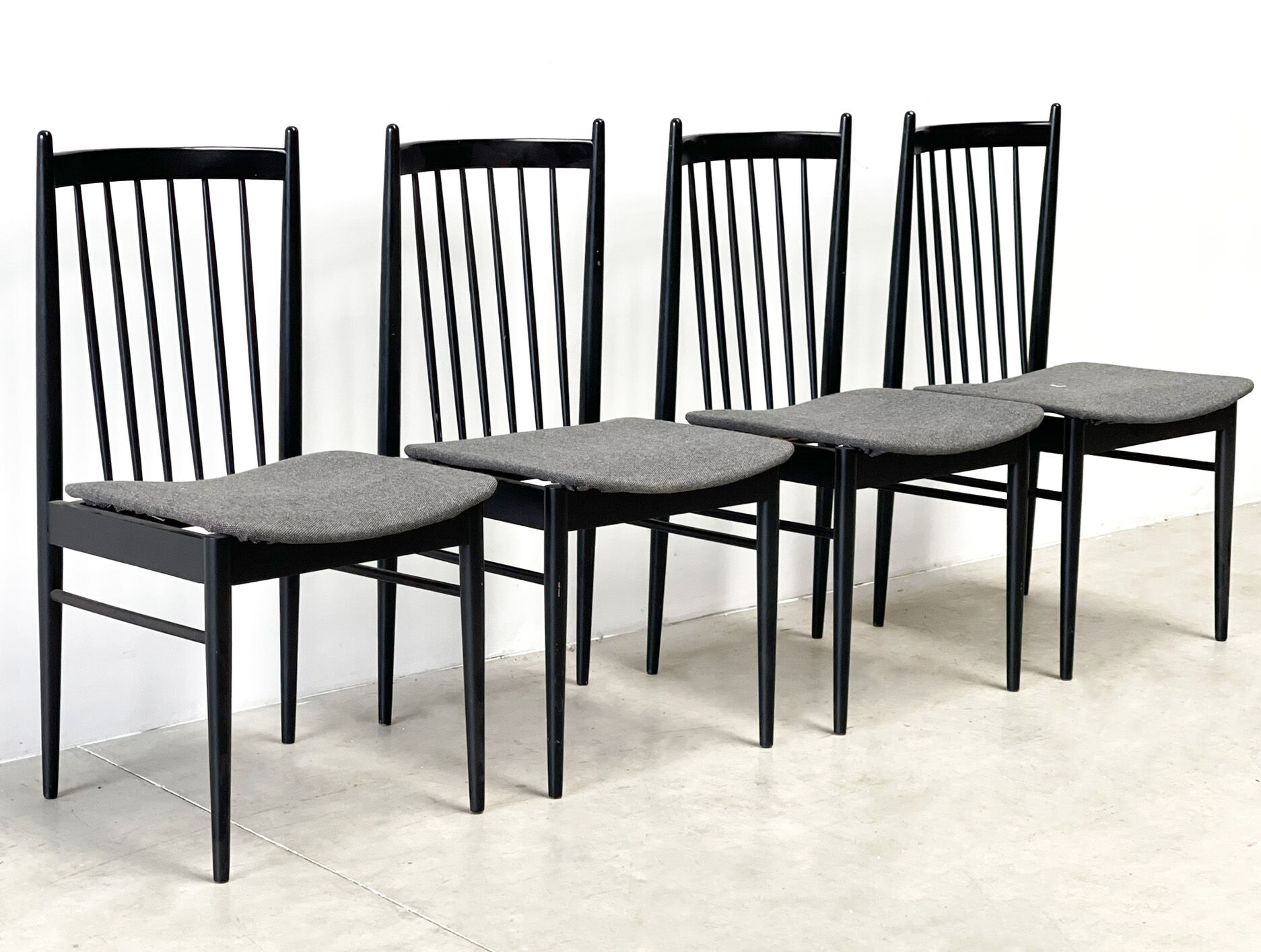 Set of four dining chairs