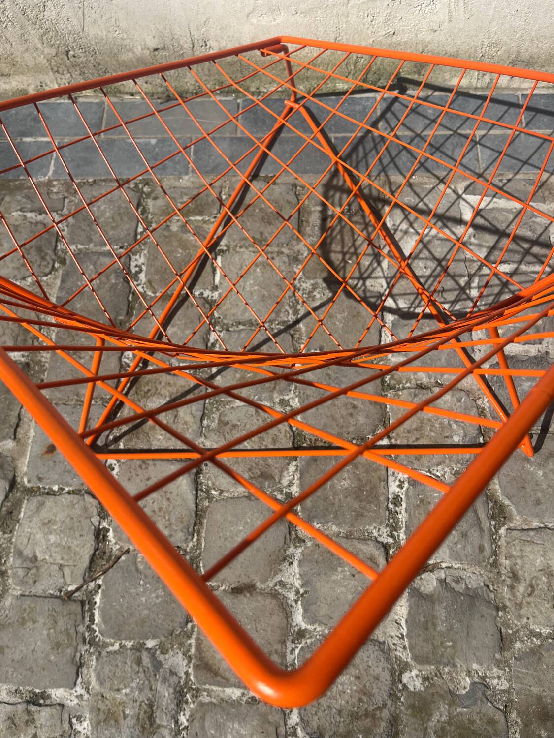 Fauteuil treillis orange