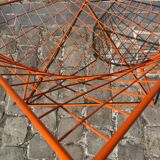 Orange lattice armchair