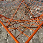 Orange lattice armchair
