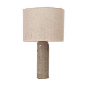 Stoneware and woven jute lamp