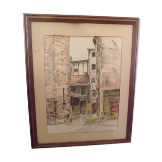 Watercolor signed Vuillermet