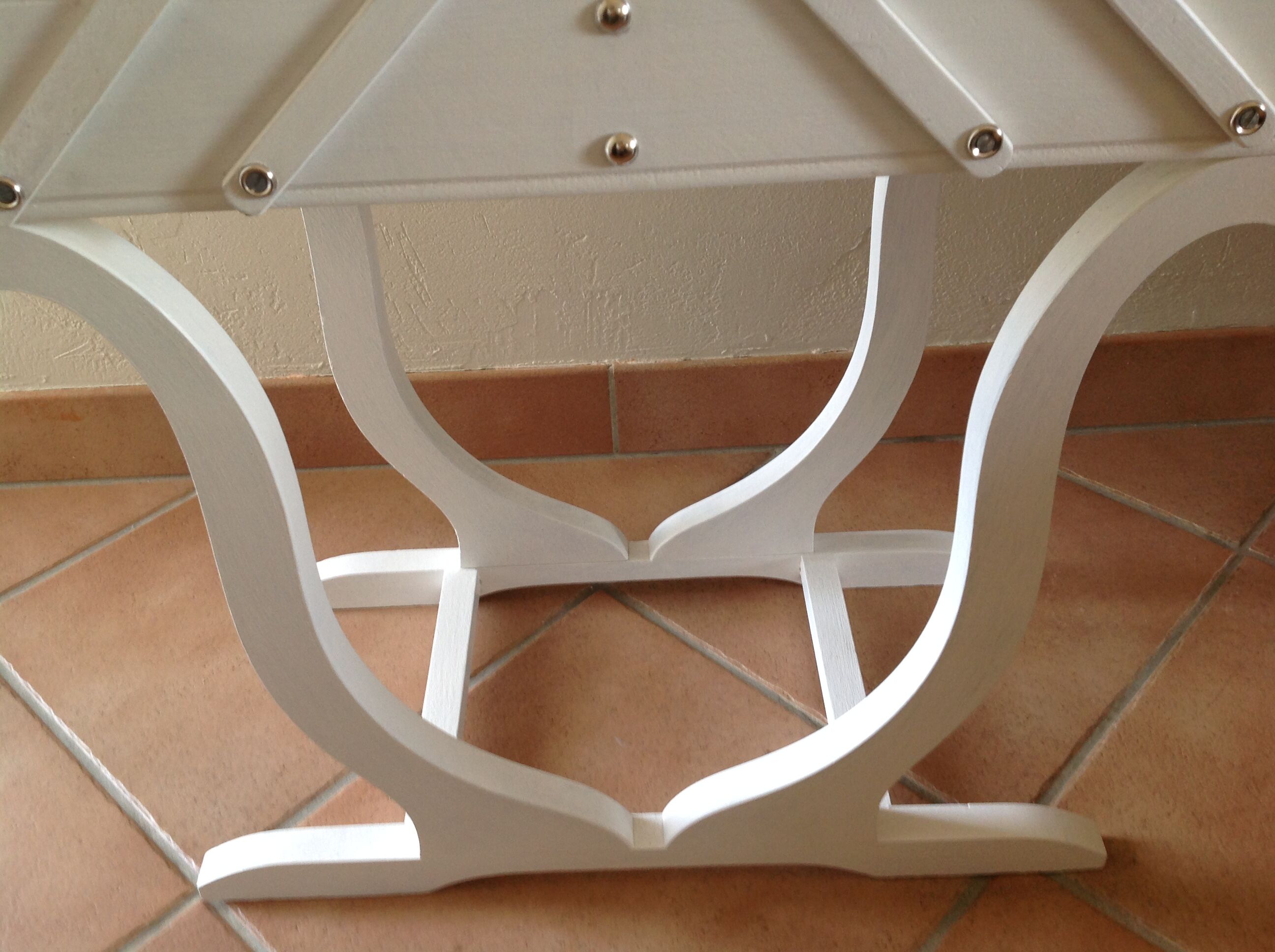 Worker painted wooden art deco form