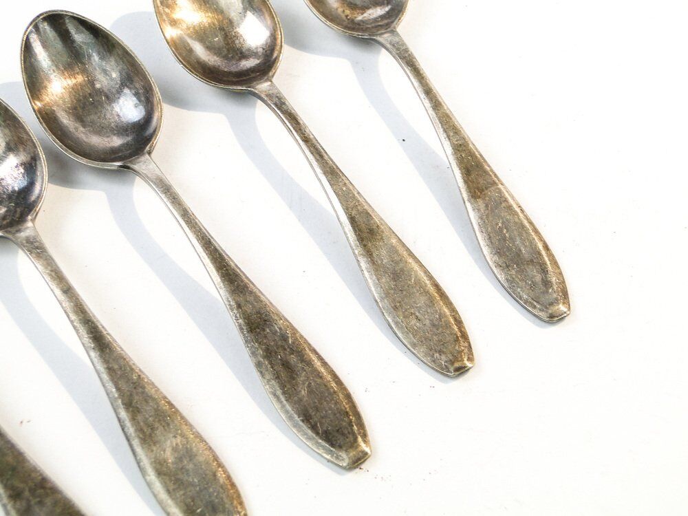 Art Deco brass spoons from WSW, 1950s, set of 6