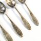 Art Deco brass spoons from WSW, 1950s, set of 6