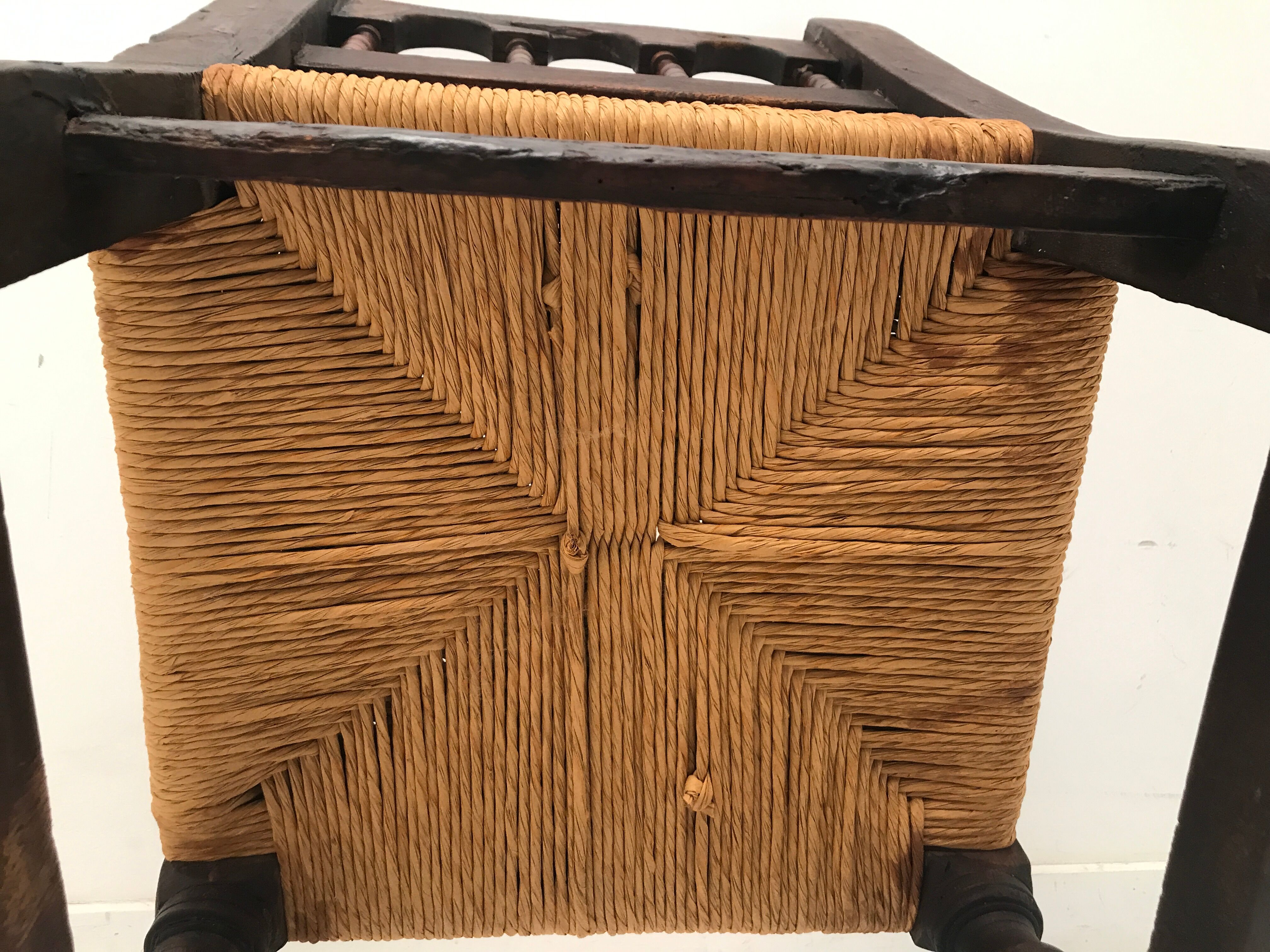 Vintage children's straw chair 70