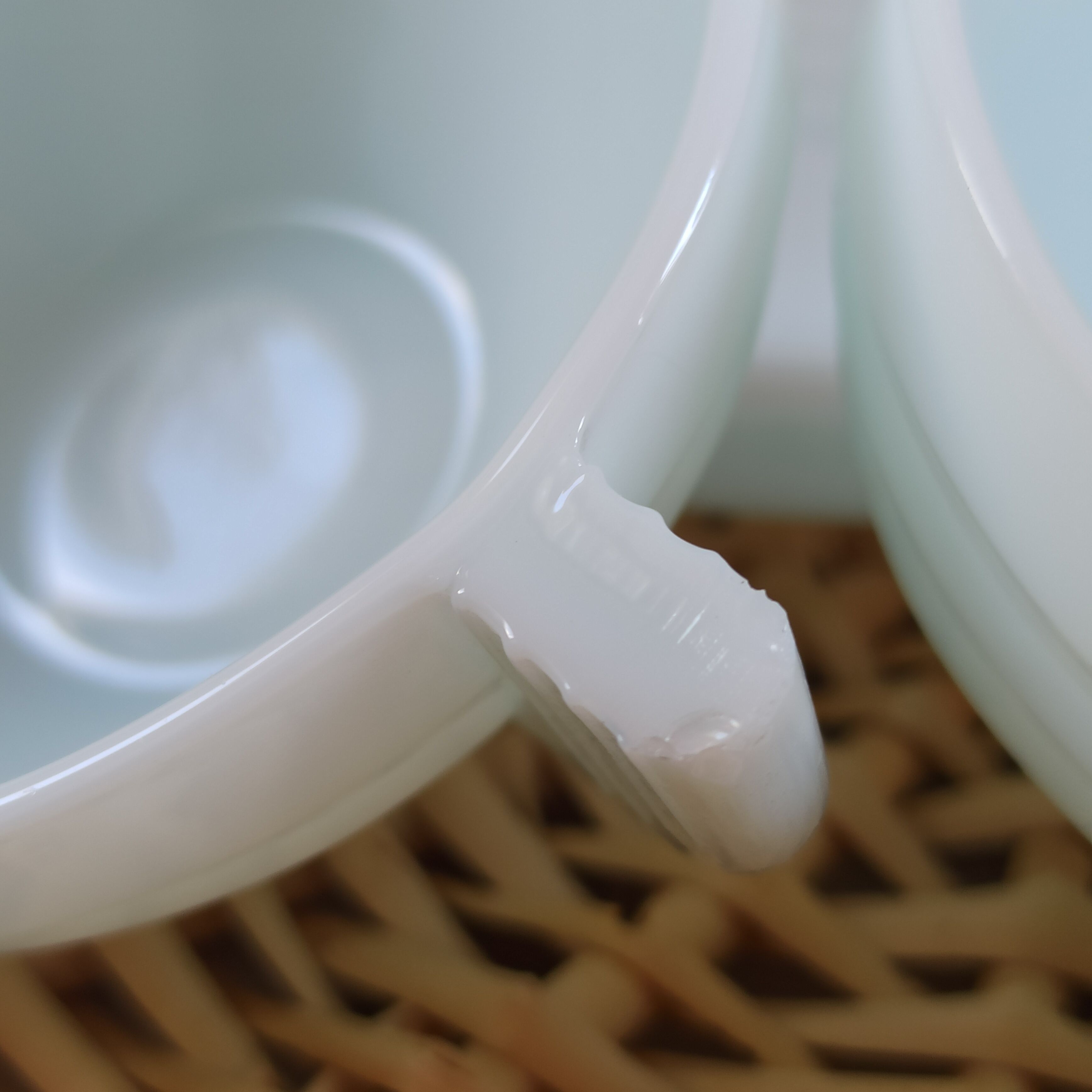 Art Deco blue opaline cups