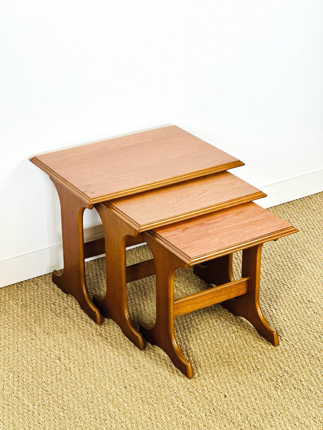 1960s Scandinavian nesting coffee table in teak.