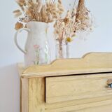 Antique Parisian sideboard in patinated ochre