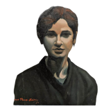 "Avant"  portrait of a woman by Manon Pana-Kairi oil on canvas