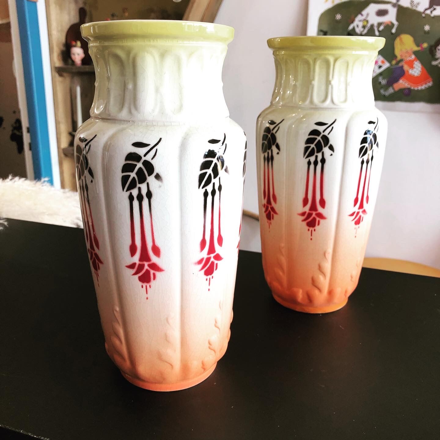 Pair of Art Deco vases