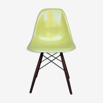 DSW Eames dowel yellow chair Herman Miller