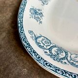 Oval plate Léon Graves in ironstone, "Marie-Louise" service.