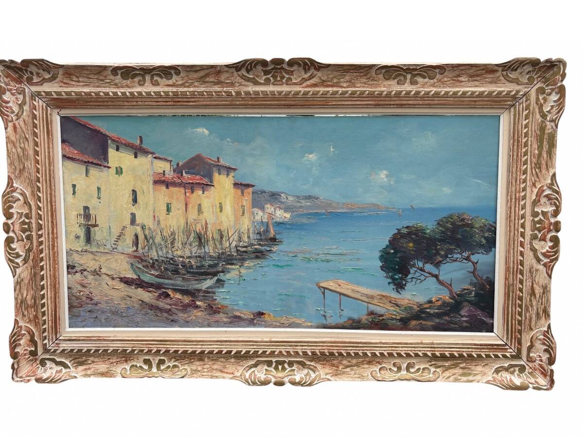 Tableau of the port by Eugene Delestre (1862-1919)