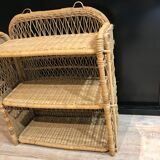 Rattan shelf