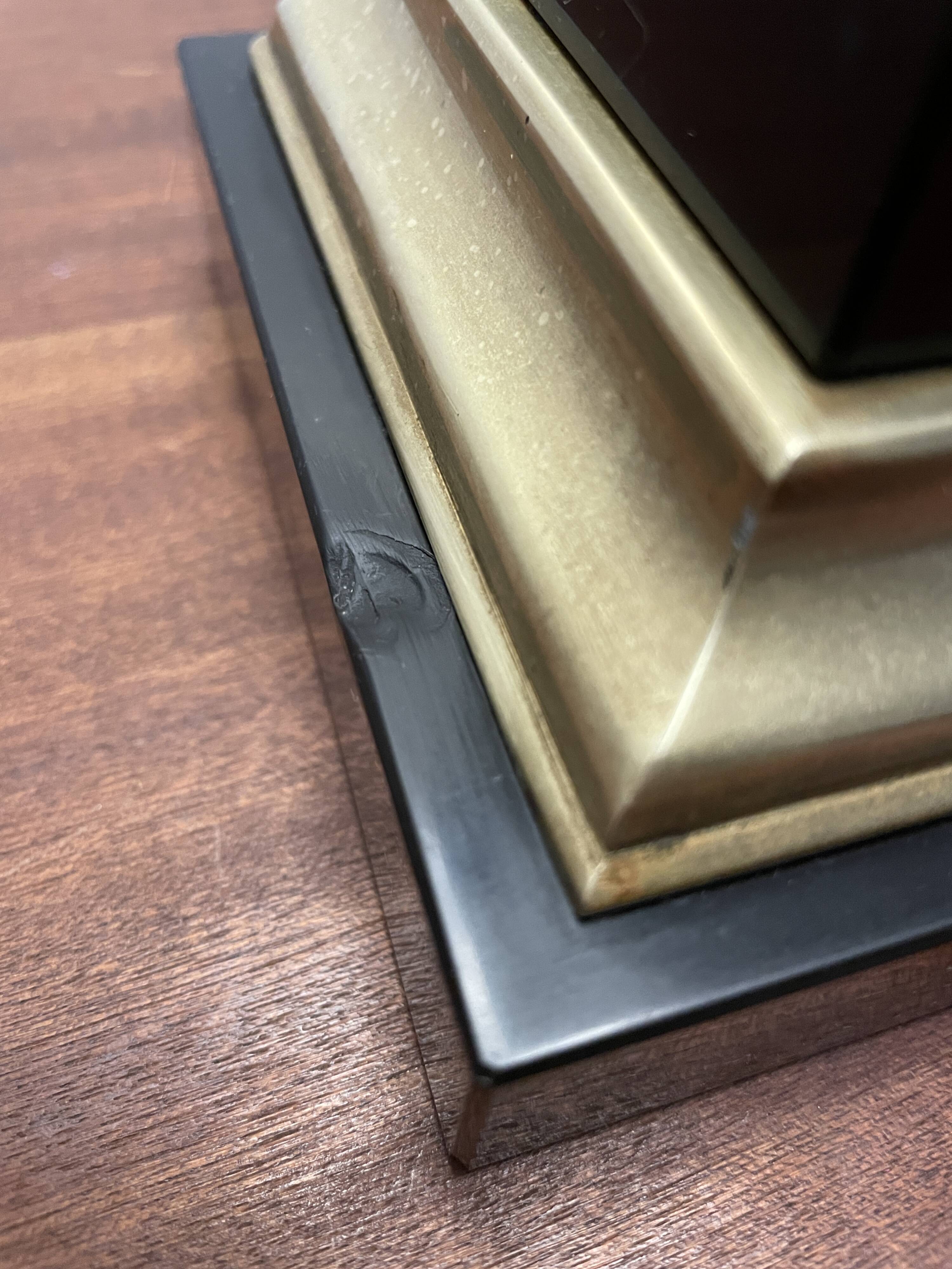 Large black marble lamp 1950