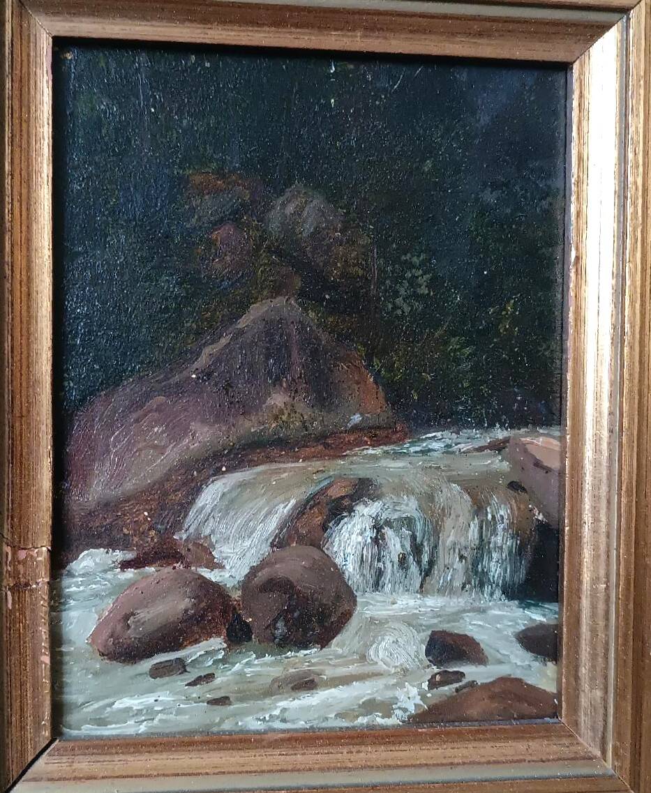 Oil painting on panel, Giuseppe Hainmann (Milan 1828-Alexandria, Egypt 1883)