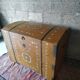 Coffre ancien bois peint