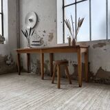 Oak and pine farmhouse console table