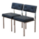 Pair of chromed design skai chairs - 1950s