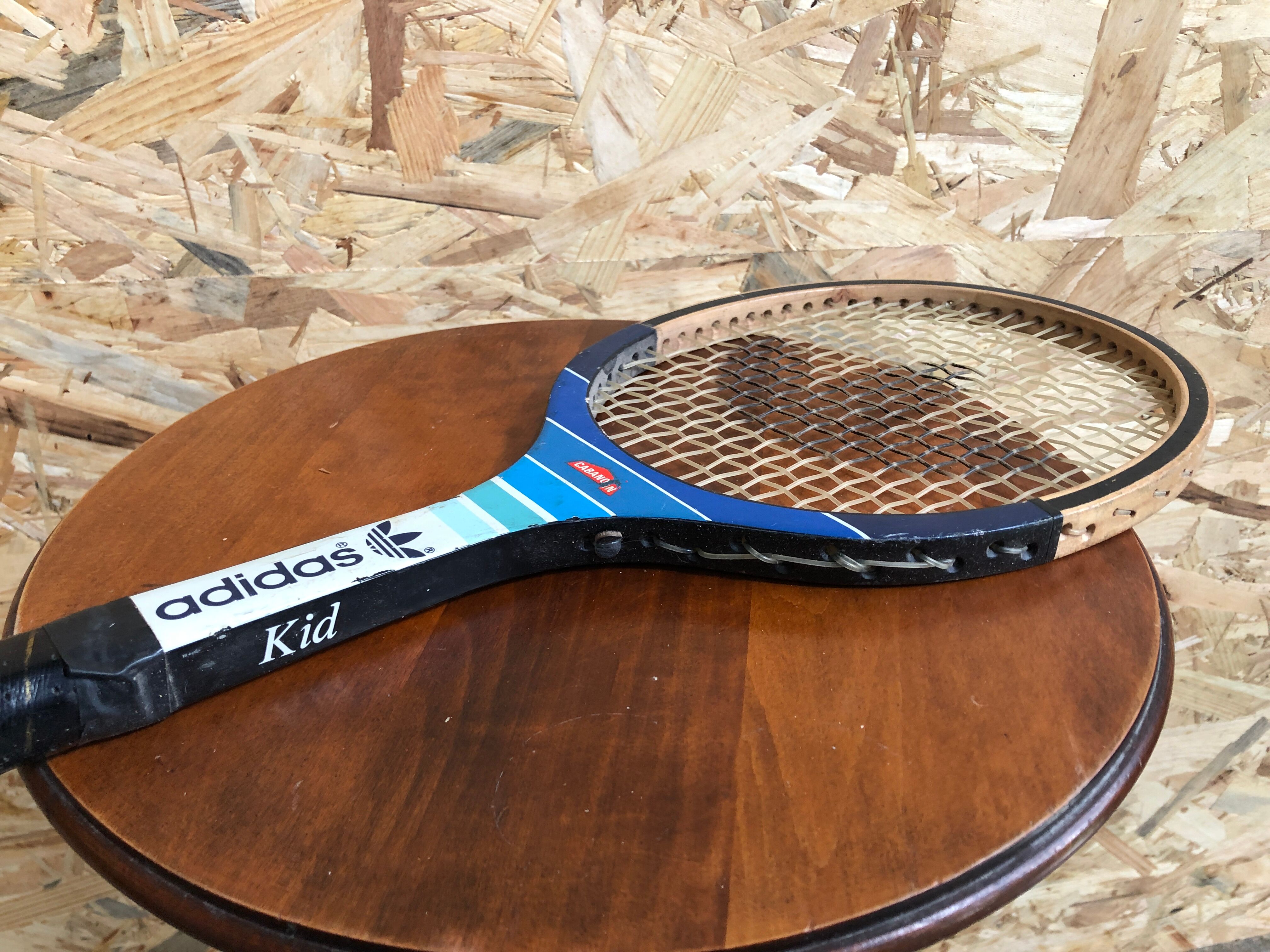 Old racket tennis adidas kid wood
