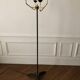 Modernist floor lamp with 4 lights in brass and opaline, Stilnovo style – Year 1960