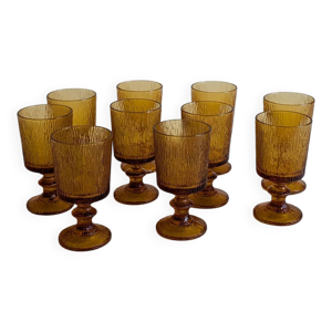 Lot de 10 verres oranges