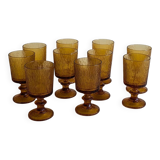 Set of 10 orange glasses
