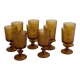 Set of 10 orange glasses