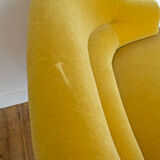 Mustard velvet toad bench