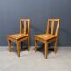 Set of 2 painted Swedish chairs