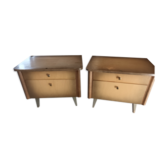 Set of two vintage Scandinavian bedside tables