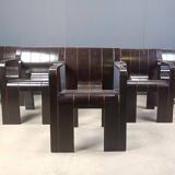 Set of 6 Vintage Strip Dining Chairs by Gijs Bakker for Castelijn, 1970s
