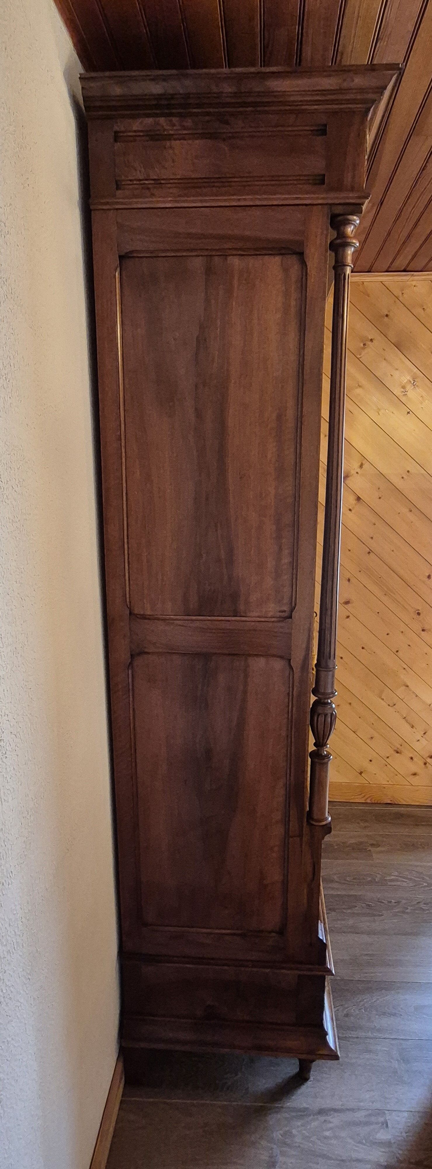 Antique carved wardrobe – solid wood Louis Philippe style