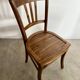 Lot de 6 anciennes chaises vintage bistrot des années 50 en bois