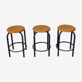Lot de 3 tabourets d'école