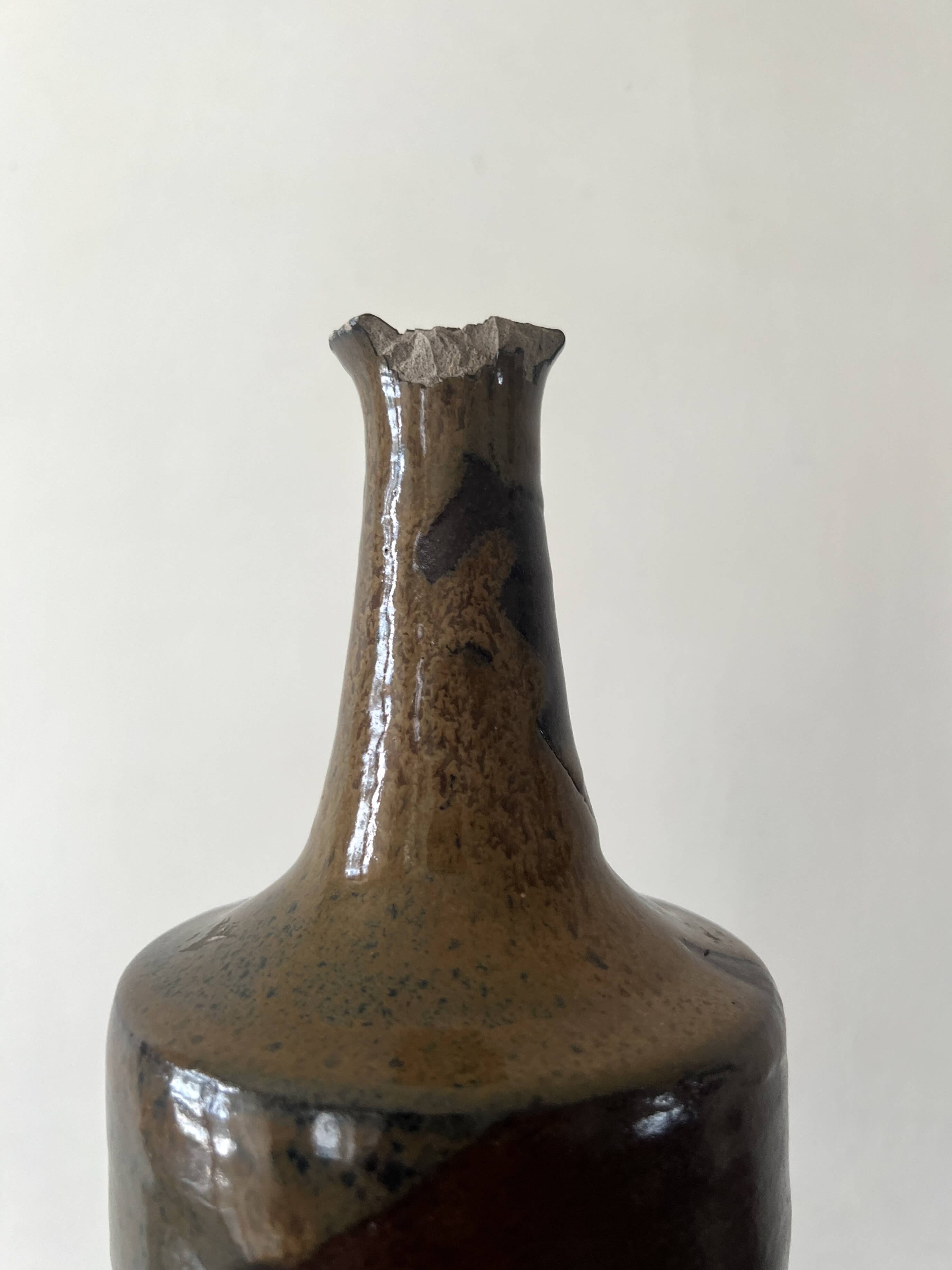 Céramique - Vase soliflore en grès émaillé, France vers 1970