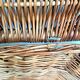 Vintage braid wicker basket for pets