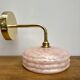 Sconce vintage pink Clichy glass lampshade