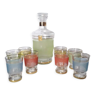 Vintage liqueur service in Luxhem granite glass