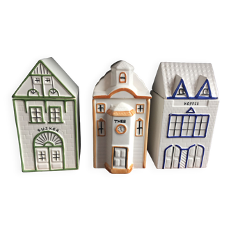 Vintage Dutch porcelain tea/coffee/sugar jars