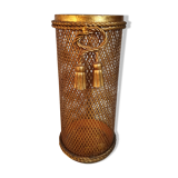 Hollywood Regency gold metal umbrella holder by Li Puma