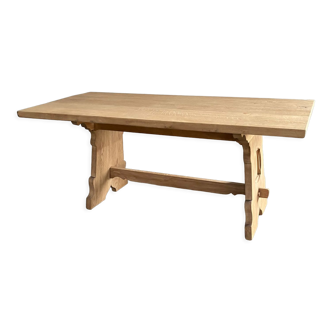 Pickled oak farmhouse table