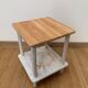 Wooden chalk bedside table and its stencil