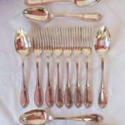 Suite de couverts ercuis pompadour pour 6 personnes