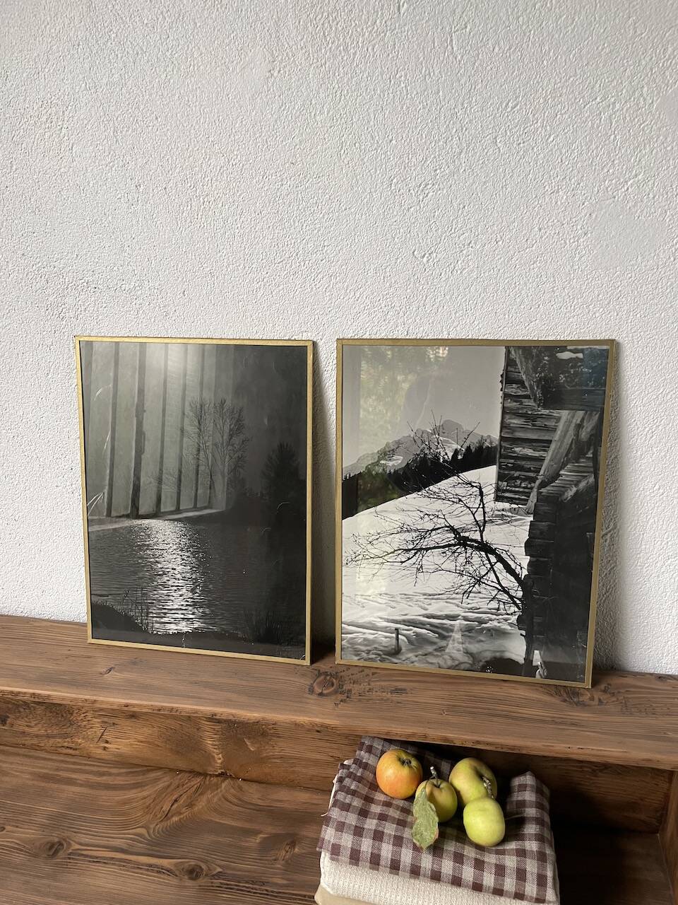 Old photographs lake and mountain